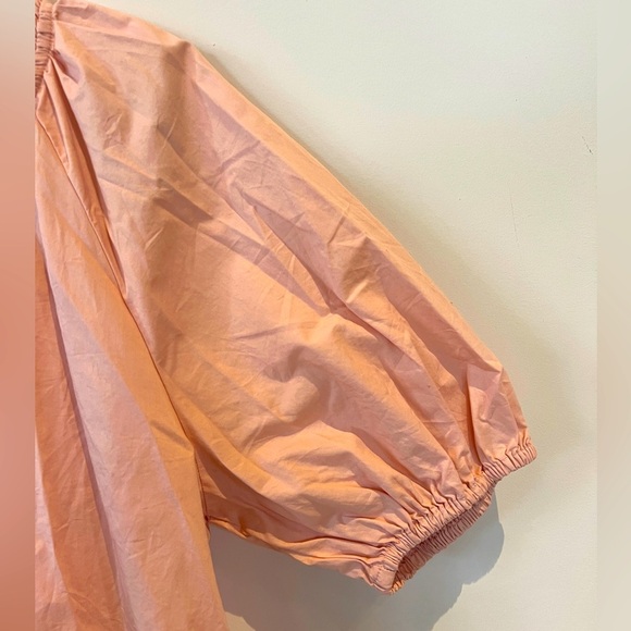 Old Navy Puff Sleeve Split Neck Swing Blouse Top Shirt. Women’s XS Bamboo Pink - Picture 4 of 8